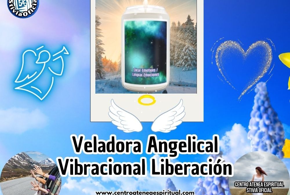 Liberación Emociones, Veladoras Angelical Vibracional, Ángeles Scented Candle,13.75oz Candles Release Emotions Stivia.