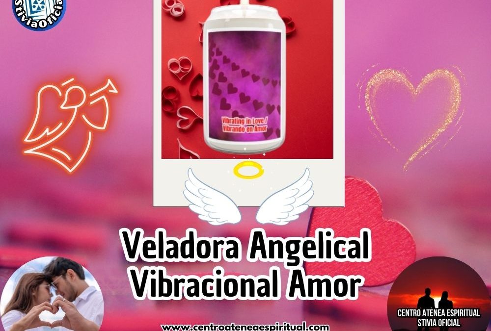 Amor, Veladoras Angelical Vibracional Atraer Amor, Ángeles Scented Candle,13.75oz Love Stivia.